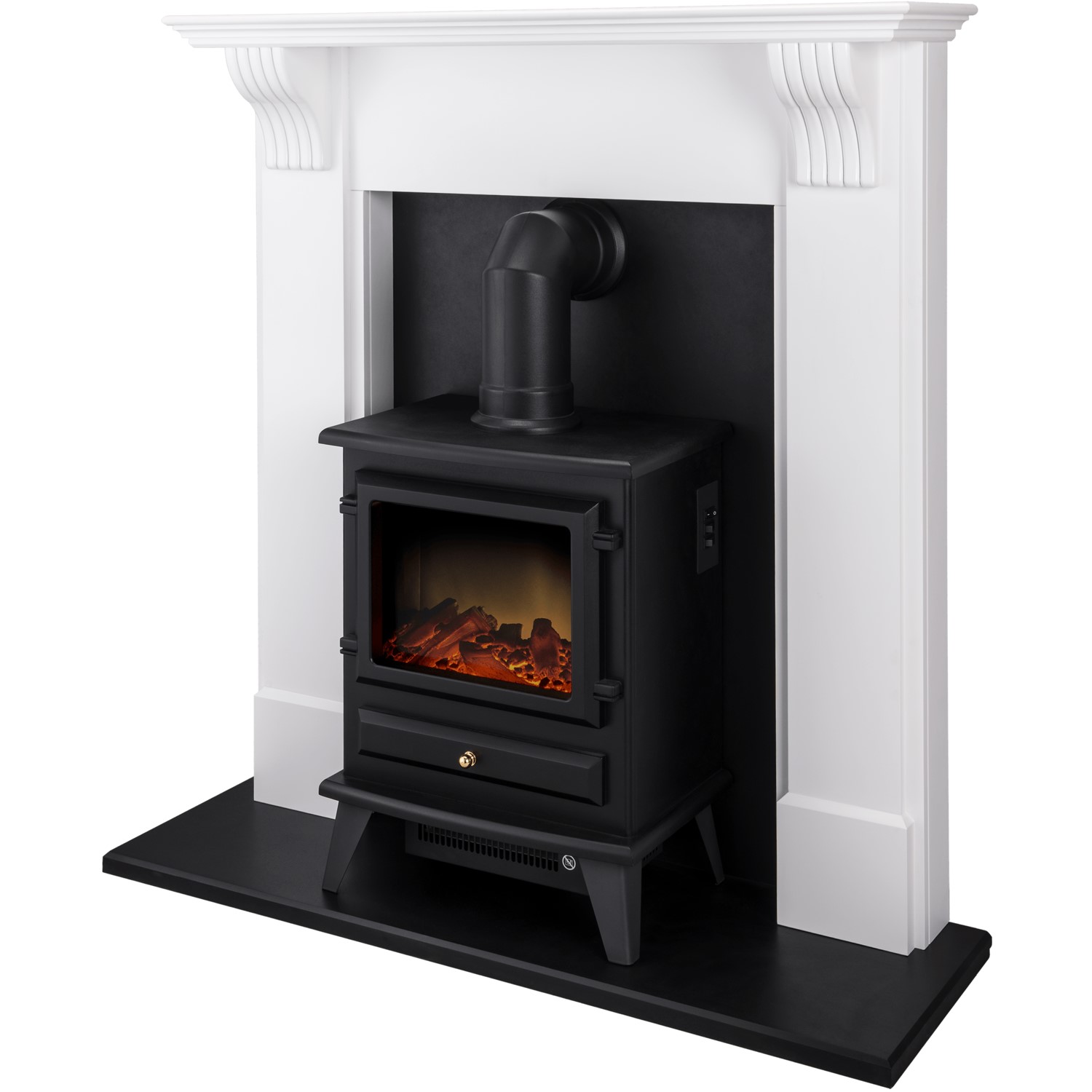 Adam Harrogate Electric Fireplace Suite With Hudson Electric Stove