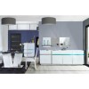 Sciae Cross 36 4 Door Sideboard in High Gloss White with LED lighting