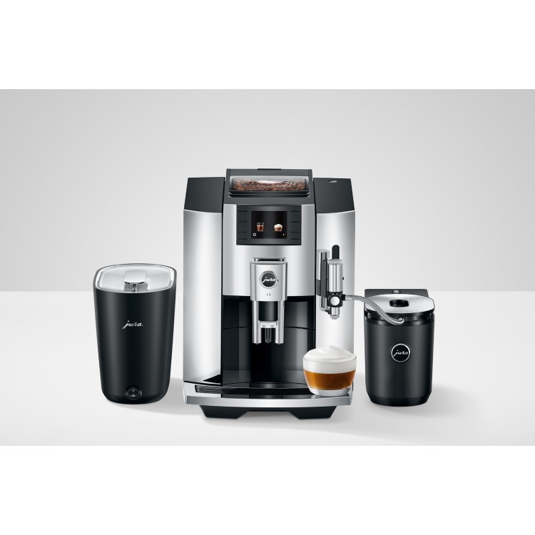 Jura 15363 E8 Automatic Bean to Cup Coffee Machine - Chrome