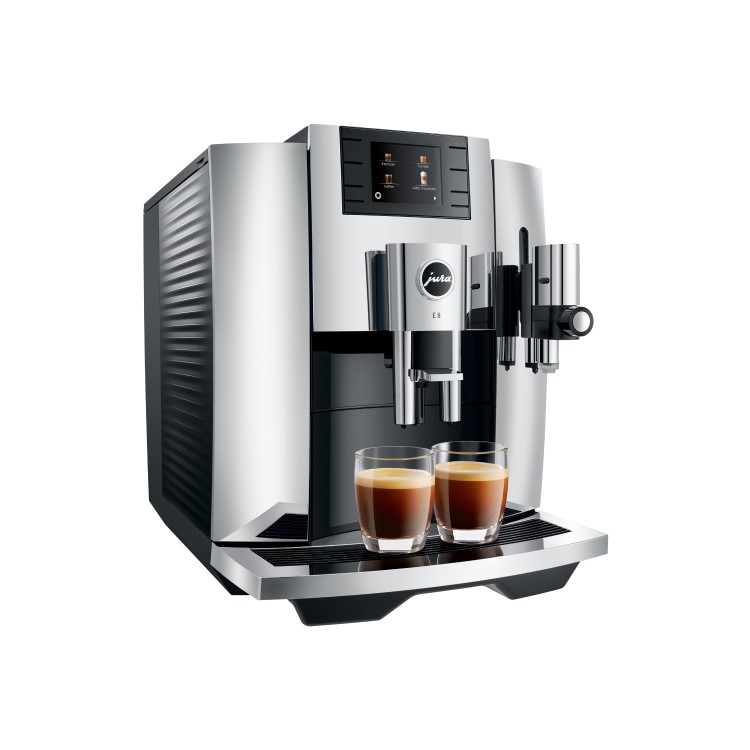 Jura 15363 E8 Automatic Bean to Cup Coffee Machine - Chrome