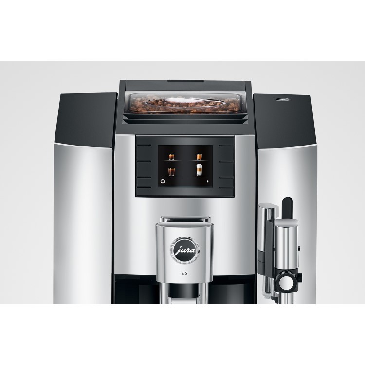 Jura 15363 E8 Automatic Bean to Cup Coffee Machine - Chrome