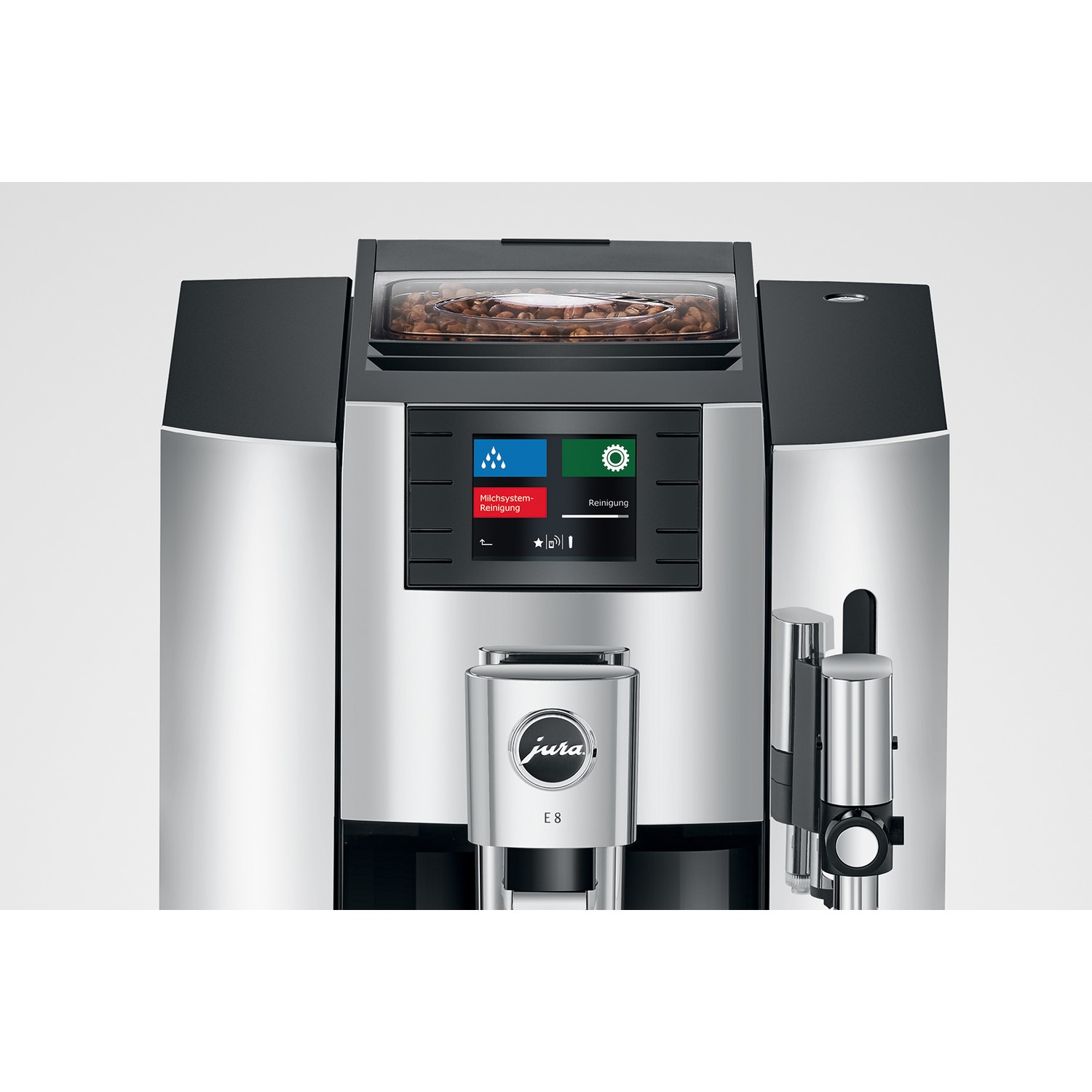 Jura 15363 E8 Automatic Bean to Cup Coffee Machine - Chrome 
