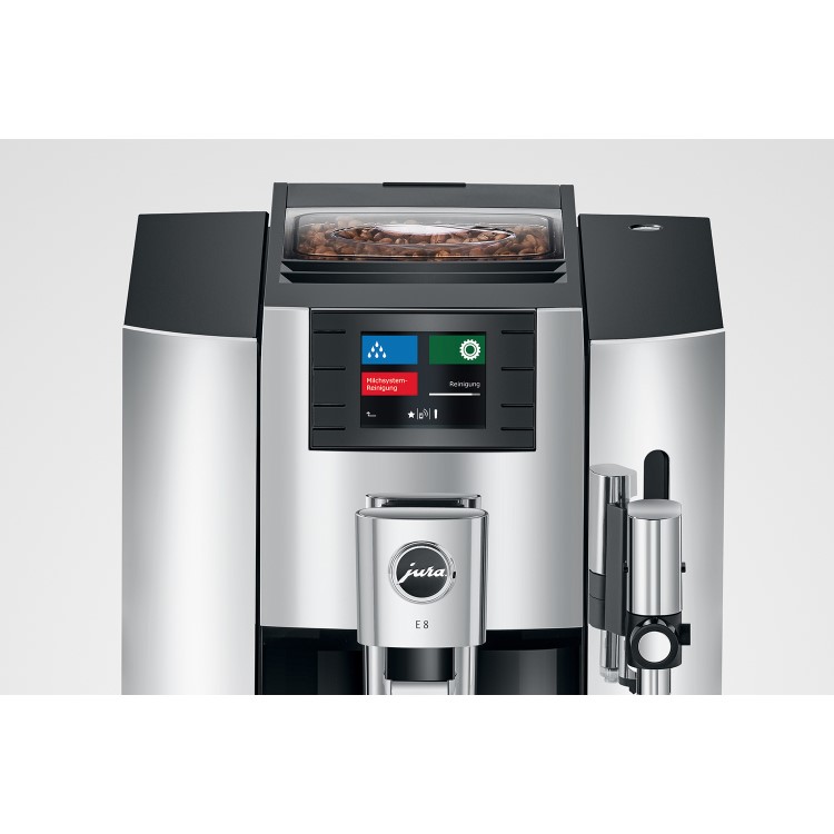 Jura 15363 E8 Automatic Bean to Cup Coffee Machine - Chrome