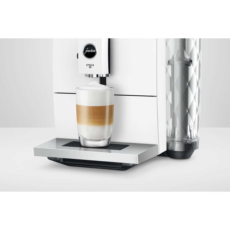 Jura ENA 8 Bean-to-Cup Coffee Machine 15509 Full Nordic White  One-Touch Espresso & Cappuccino Maker