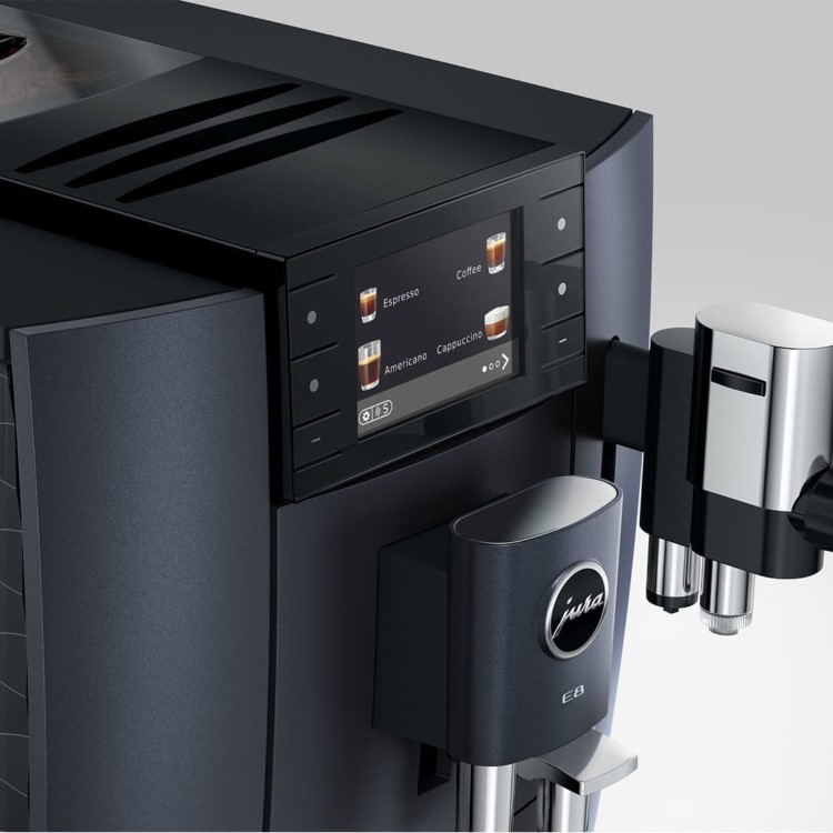 Jura E8 Bean-to-Cup Coffee Machine 15840 Piano Black One-Touch Speciality Coffee Maker