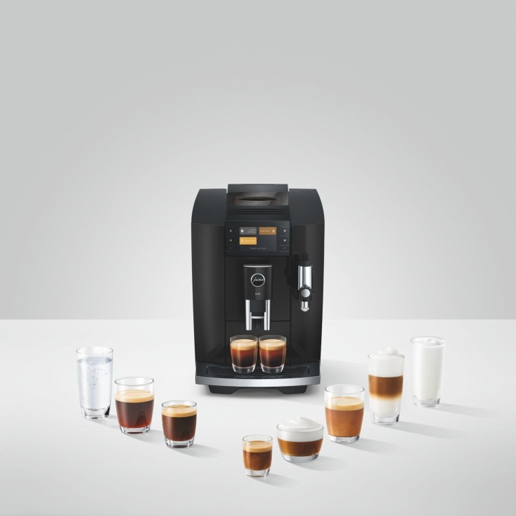 Jura E8 Bean-to-Cup Coffee Machine 15842 Piano Black - Premium One-Touch Espresso Cappuccino & Latte Maker