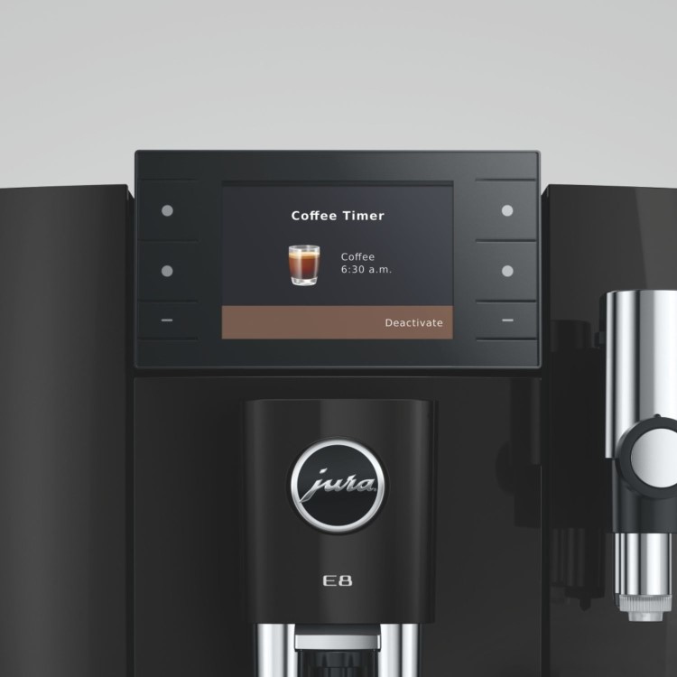 Jura E8 Bean-to-Cup Coffee Machine 15842 Piano Black - Premium One-Touch Espresso Cappuccino & Latte Maker