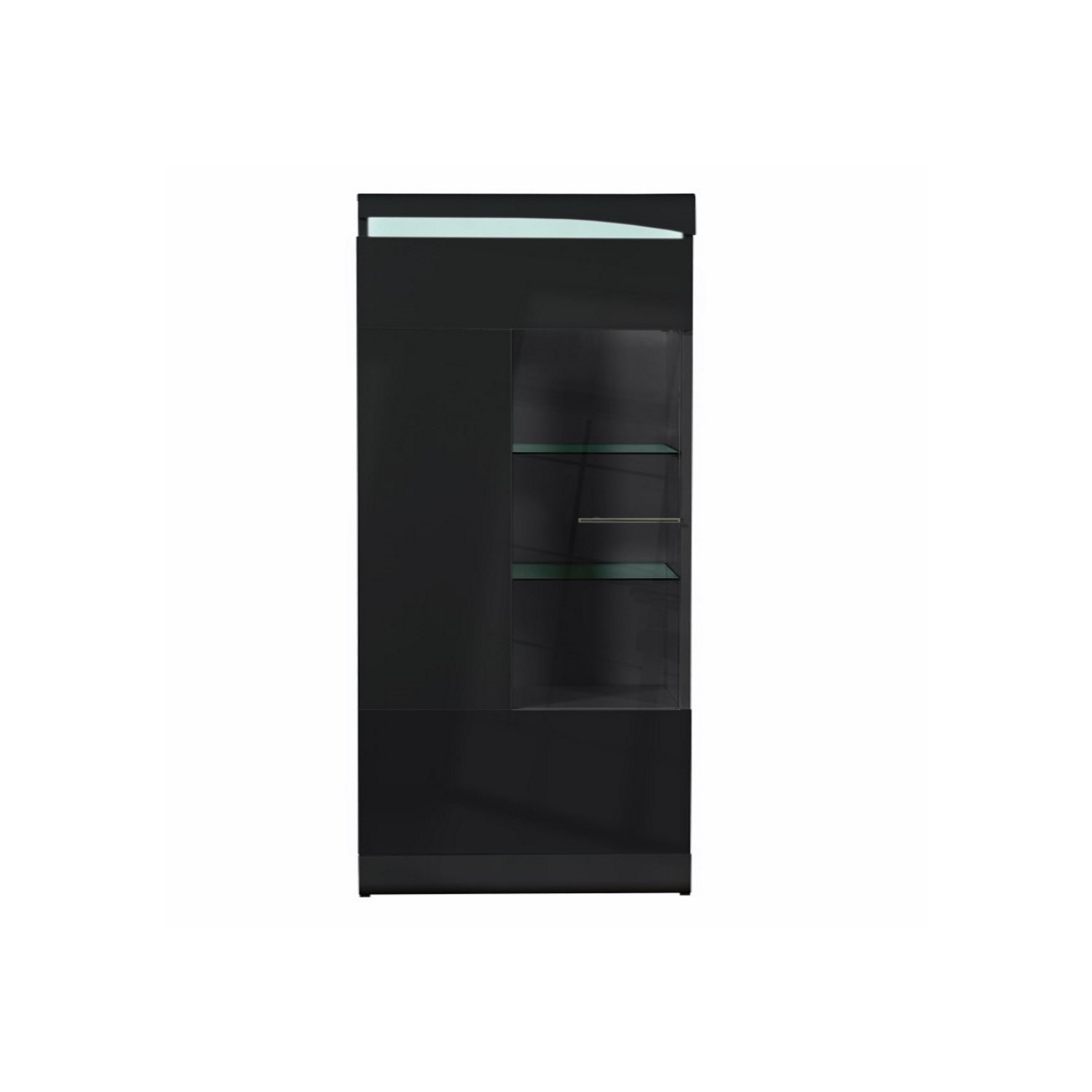 Sciae Ovio Tall Black Gloss Display Cabinet Buy It Direct