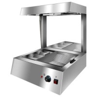 Refurbished Hamoki CW-8T Large Professional Heated Countertop Fries Station Chip Dump Heavy Duty Electric
