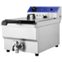 Hamoki EF-161V Electric Countertop Fryer 16ltr Single Tank With Drain Tap - 3kW - Commercial Catering Model