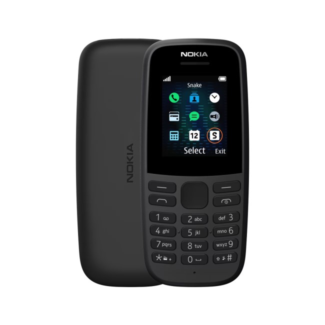 Nokia 105 2019 Black 1.77" 4MB 2G Unlocked & SIM Free Mobile Phone