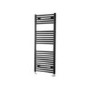 GRADE A1 - Pisa Black Heated Towel Rail - 1200 x 400mm