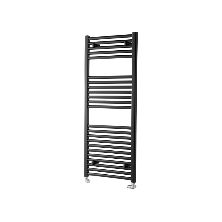 GRADE A1 - Pisa Black Heated Towel Rail - 1200 x 400mm
