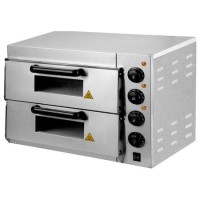 Refurbished Hamoki EP 2+2 Electric Twin Deck Pizza Oven. 2 x 500mm Decks. Up To 8 x 10" Pizzas or 4 x 12" or 2 x 20 Pizzas 3kW
