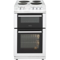 Belling FS50EFDO Double Oven Electric Cooker With Solid Plate Hob White