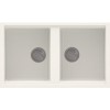 Reginox BEST450W/ASTORIA BEST450 2 Bowl White Regi-Granite Composite Sink &amp; Astoria Chrome Tap Pack