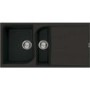 1.5 Bowl Inset Black Granite Composite Kitchen Sink with Reversible Drainer - Reginox