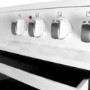 electriQ 60cm Electric Cooker with Twin Cavity and Ceramic Hob - White 