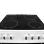 electriQ 60cm Electric Cooker with Twin Cavity and Ceramic Hob - White 