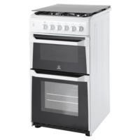 Indesit ITL50GW 50cm Double Cavity Gas Cooker White
