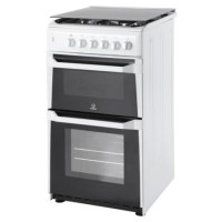 Indesit ITL50GW 50cm Double Cavity Gas Cooker - White
