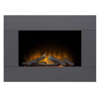 Adam Electric Wall Mounted Fire in Black - Carina