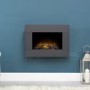 Adam Electric Wall Mounted Fire in Black - Carina