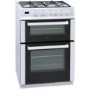iQ 60cm Gas Cooker With Double Oven in White