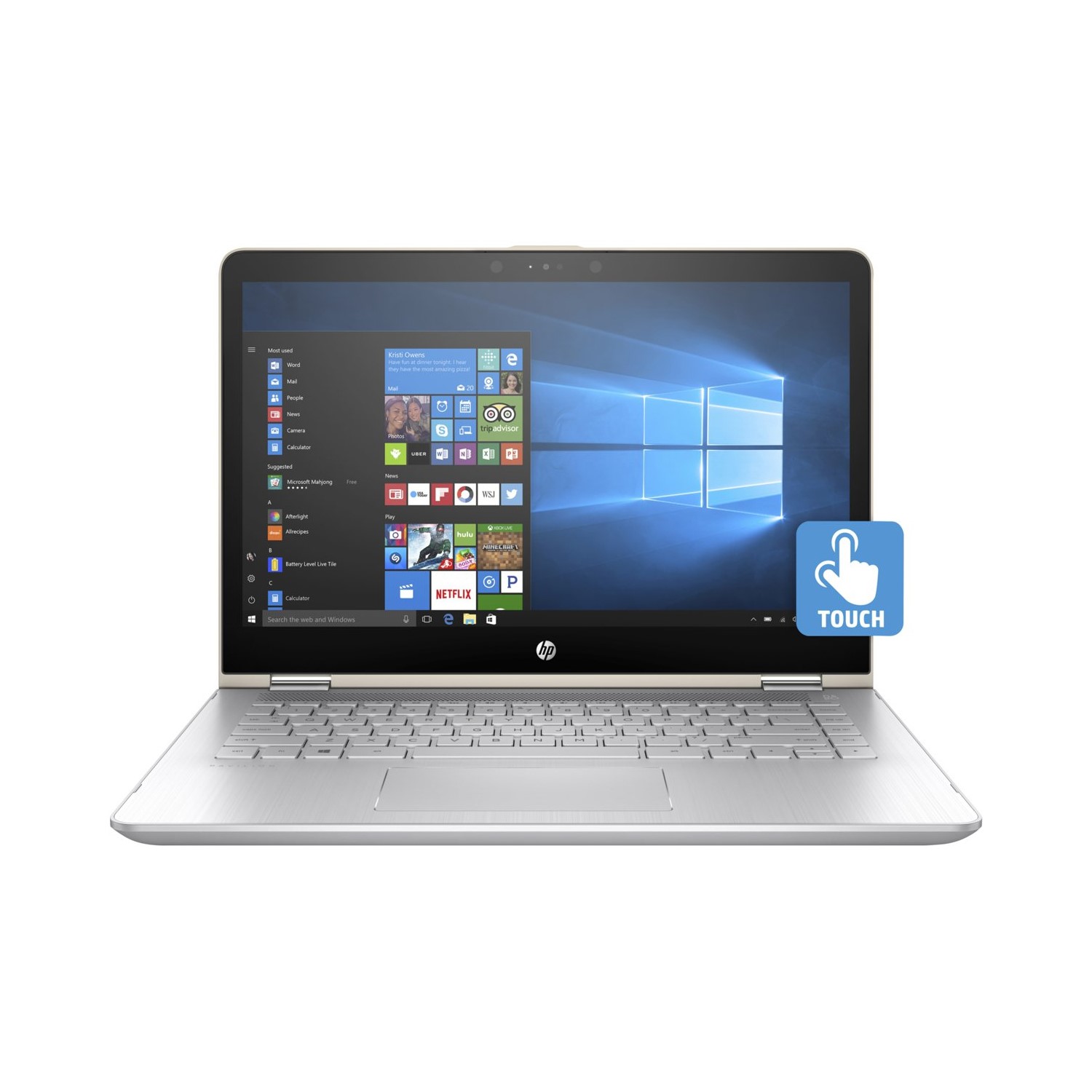 HP Pavilion x360 14 Core i5 7200U 8GB 256GB SSD 14 Inch Windows 10 Home Touchscreen Convertible Laptop BuyItDirect.ie