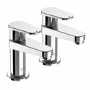 GRADE A1 - Mira Minimal Basin Pillar Taps Polished Chrome
