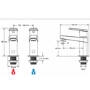 GRADE A1 - Mira Minimal Basin Pillar Taps Polished Chrome