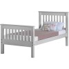 Grey Scandi Single Bed Frame with Footboard - Monaco - Seconique