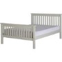 Grey Scandi Double Bed Frame with Footboard - Monaco - Seconique