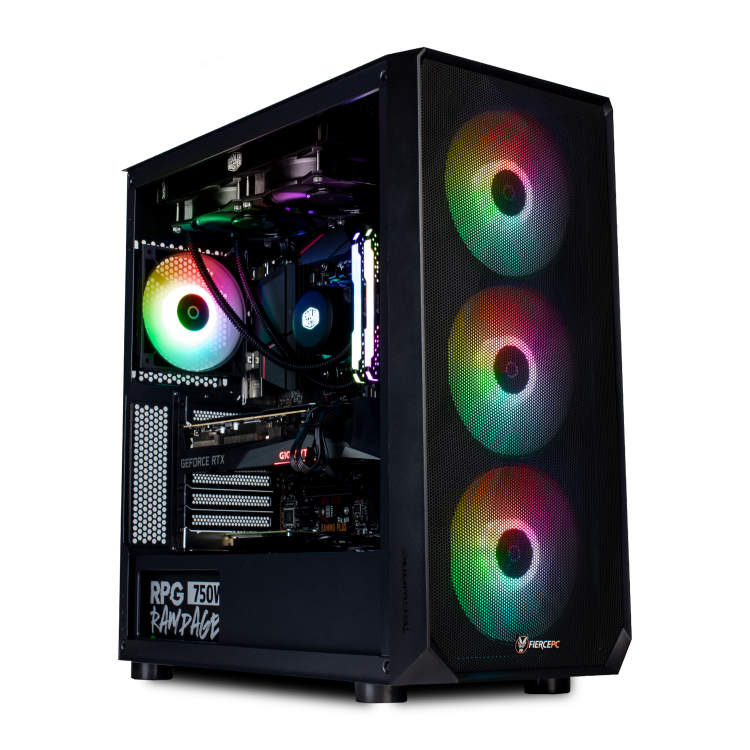 Refurbished Fierce Inferno AMD Ryzen 5 5600X 16GB 1TB & 240GB RTX 3070 Windows 10 Gaming Desktop