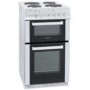 electriQ 50cm Electric Twin Cavity Cooker With Solid Hotplate - White
