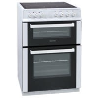 ElectriQ 60cm Electric Twin Cavity Cooker With Ceramic Hob - White - EQEC4W60
