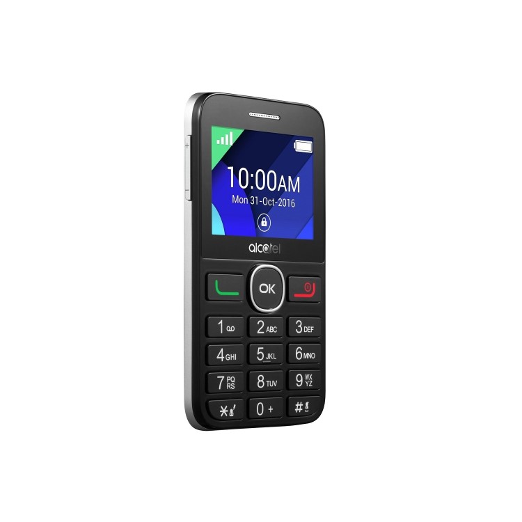 Alcatel 2008 Black + Silver 2.4" 2G Unlocked & SIM Free