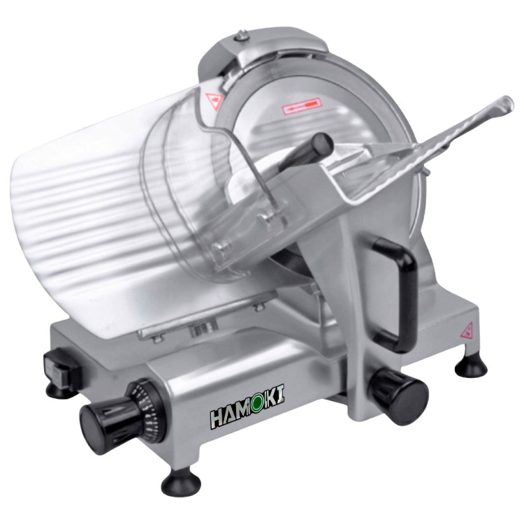 Hamoki HBS-250  10" / 250mm Blade Commercial Meat Slicer Gravity Belt Driven - 13 amp