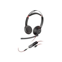 Poly Blackwire C5220 Series Double Sided On-ear USB with Microphone Headset Poly Blackwire C5220 Series Double Sided On-ear USB with Microphone Headset