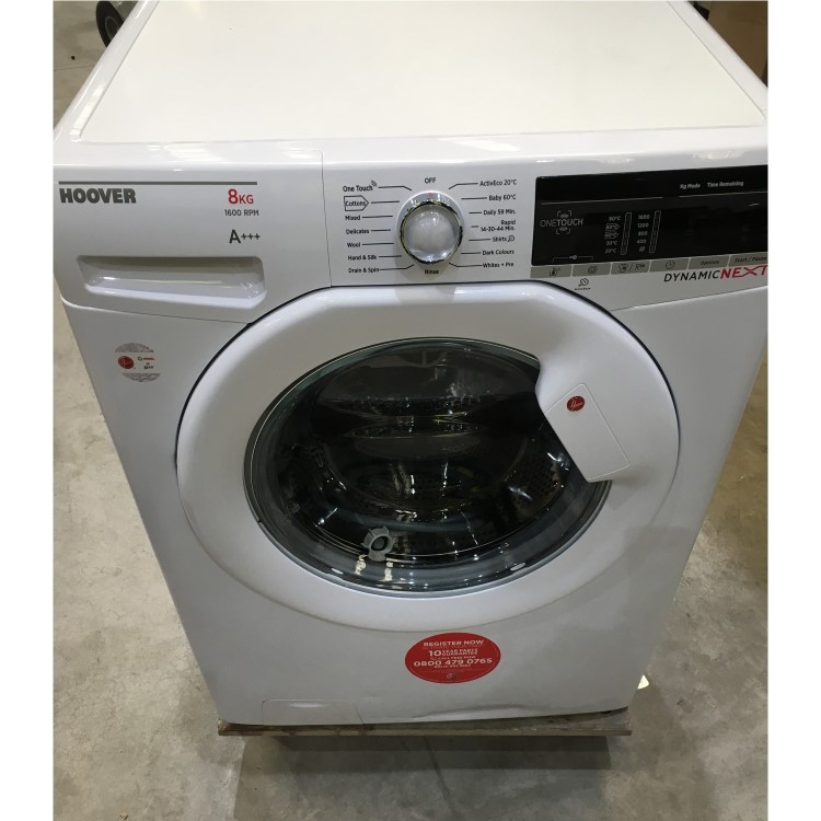 Refurbished Hoover DXOA68LW3/1-80 Freestanding 8KG 1600 Spin Washing Machine