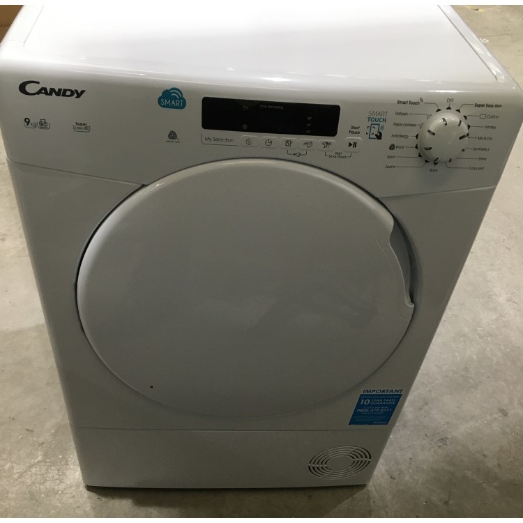 Refurbished Candy CSC9DF Smart Freestanding Condenser 9KG Tumble Dryer White
