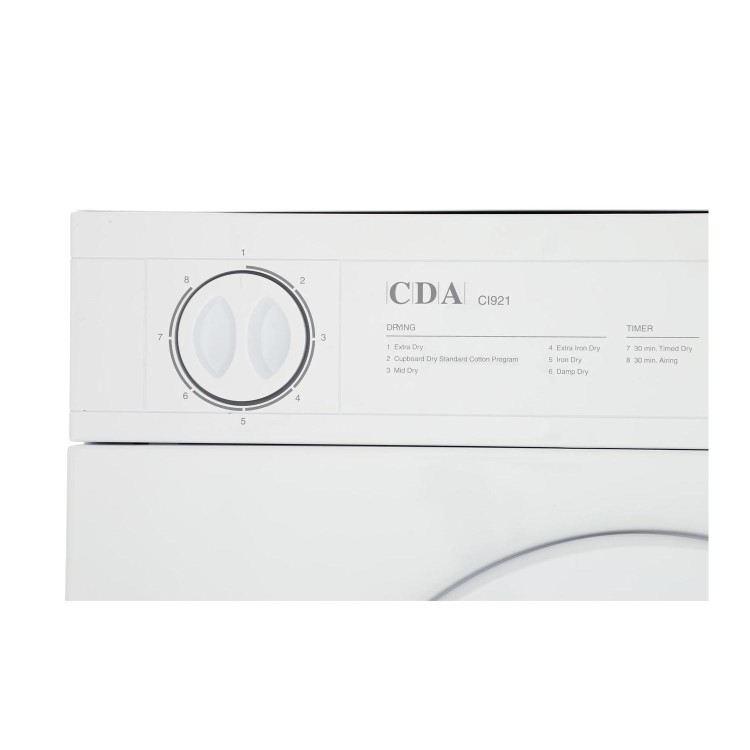 CDA CI921 7kg Integrated Vented Tumble Dryer - White