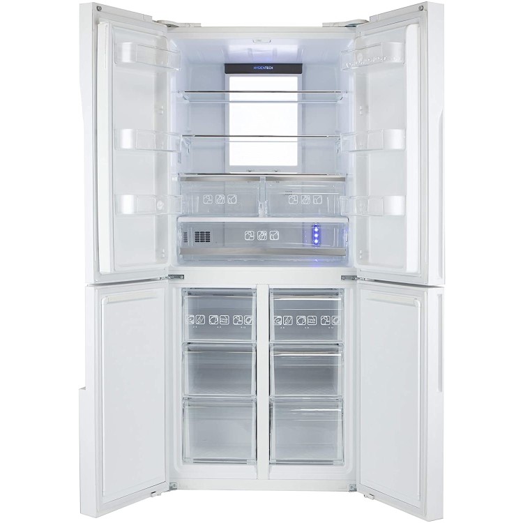 Refurbished Hoover HFDN180UK Freestanding 422 Litre 65/35 American Fridge Freezer