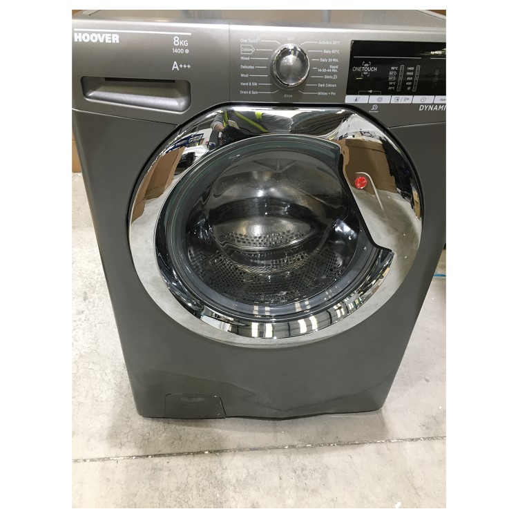 Refurbished Hoover Dynamic Next DXOA48C3R Smart Freestanding 8KG 1400 Spin Washing Machine Graphite
