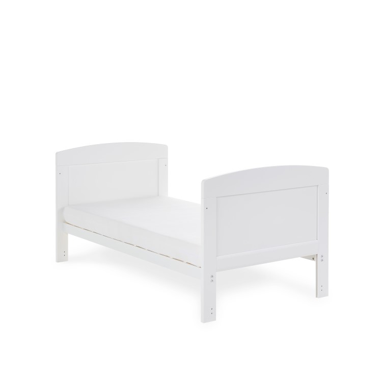 Grace White Wooden Toddler Bed - Obaby
