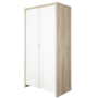 Nursery Wardrobe with Shelves in White and Oak - Modena - Tutti Bambini