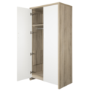 Nursery Wardrobe with Shelves in White and Oak - Modena - Tutti Bambini
