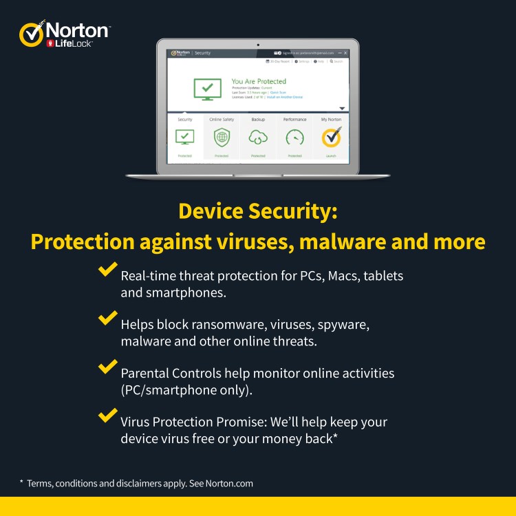 Norton 360 Deluxe Gaming Internet Security & VPN - 3 Devices - 12 Month Subscription