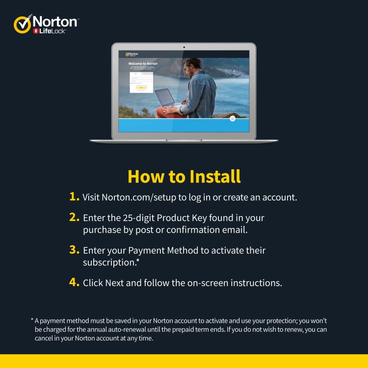 Norton 360 Deluxe Gaming Internet Security & VPN - 3 Devices - 12 Month Subscription