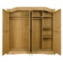 Corona Mexican 4 Door Wardrobe in Solid Pine